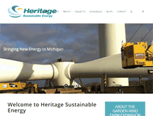Tablet Screenshot of heritagewindenergy.com